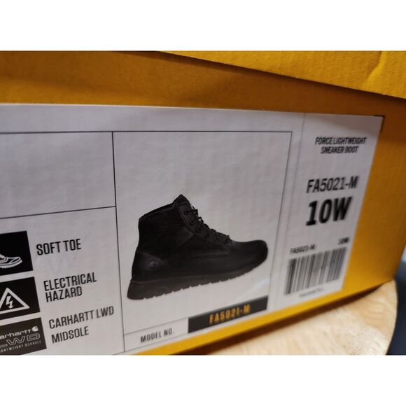 Carhartt Force Slip‑Resistant Sneaker Boot Men’s 10 Wide Black NEW main image 9